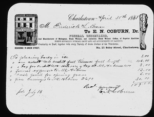 Undertaker's bill of 1881