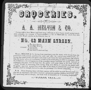 Advertising flier of Melvin and Co.