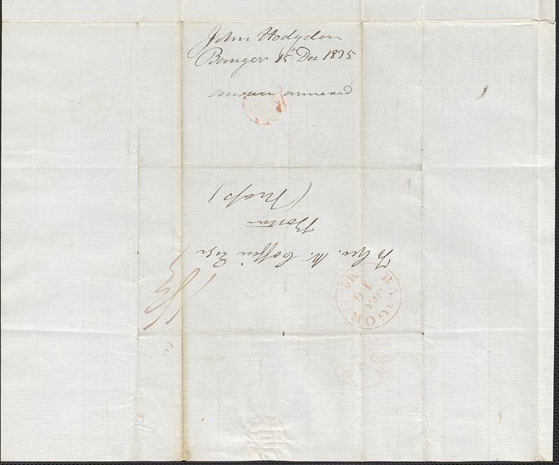 John Hodgdon to George Coffin, 15 December 1835 - Digital Commonwealth