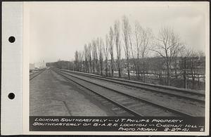 Views of Dane Property, Chestnut Hill Site, Newton Cemetery Site, Boston College Site, looking southeasterly, J. T. Philip's property southeasterly of Boston Albany Railroad location, Chestnut Hill, Brookline, Mass., Mar. 27, 1941