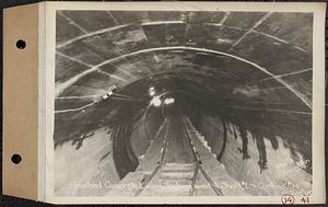 Contract No. 14, East Portion, Wachusett-Coldbrook Tunnel, West Boylston, Holden, Rutland, finished concrete lining looking west, Shaft 1, West Boylston, Mass., Jul. 29, 1929