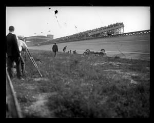 View of stands and racetrack
