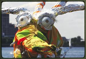 Boston - Esplanade: A figurehead for a boat during the annual Dragon Boat Fest - 1981