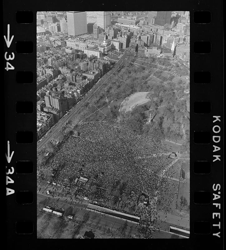 Anti-war demonstration aerials, Boston Common