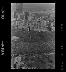 Anti-war demonstration aerials, Boston Common