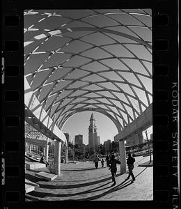North End waterfront park & Customs House, downtown Boston