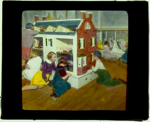 Children in front of Doll House