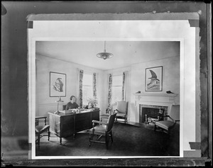 Mildred Manter sitting in Director's Office