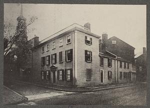 The Bradlee-Doggett House on corner of Hollis & Tremont streets where the Boston Tea Party met