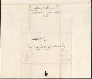 John Godfrey to George Coffin, 22 February 1836