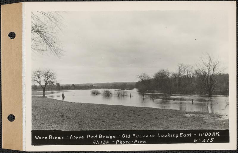 Ware River, above Red Bridge, Old Furnace looking east, Barre, Mass., 11:00 AM, Apr. 1, 1932