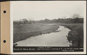 Ware River, mouth of Moose Brook, Old Furnace, looking southeast, Hardwick, Mass., 12:30 PM, Oct. 20, 1932