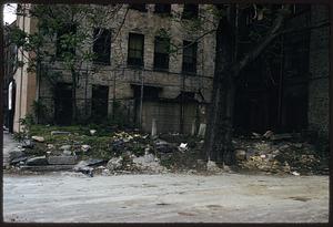 Ruins in vacant lot, Boston
