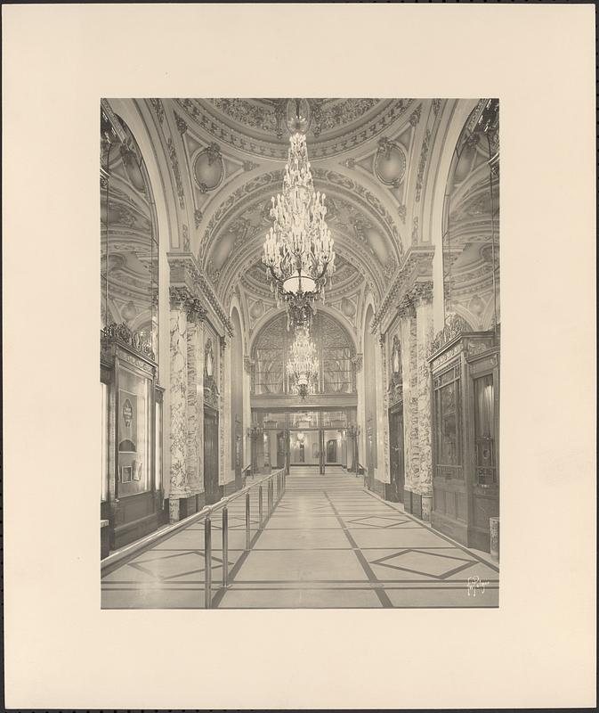 Interior view of Boston Opera House, entrance