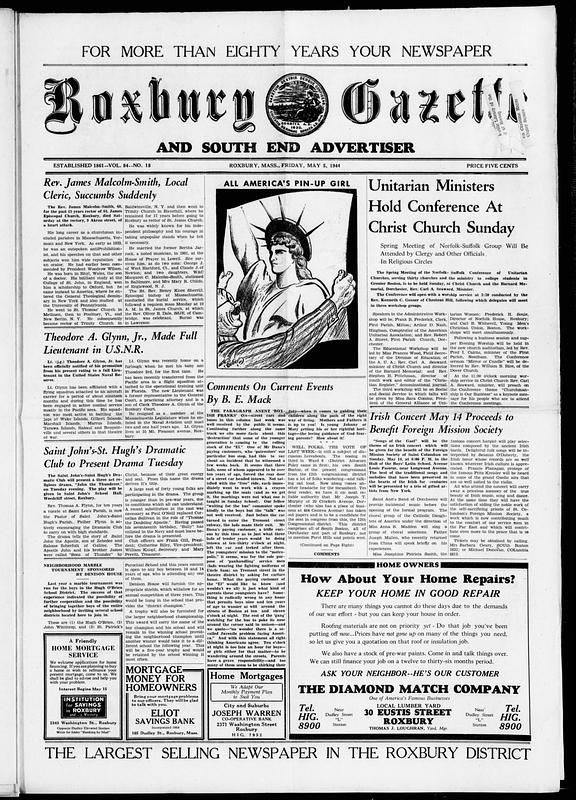 Roxbury Gazette And South End Advertiser, May 05, 1944 - Digital ...