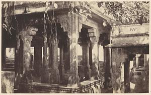 View of temple pavilion, Gaya, India