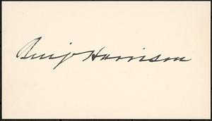 Autograph of Benjamin Harrison