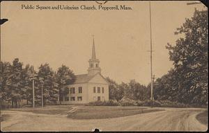 Public square and Unitarian Church, Pepperell