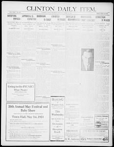 Clinton Daily Item. April 29, 1924 - Digital Commonwealth
