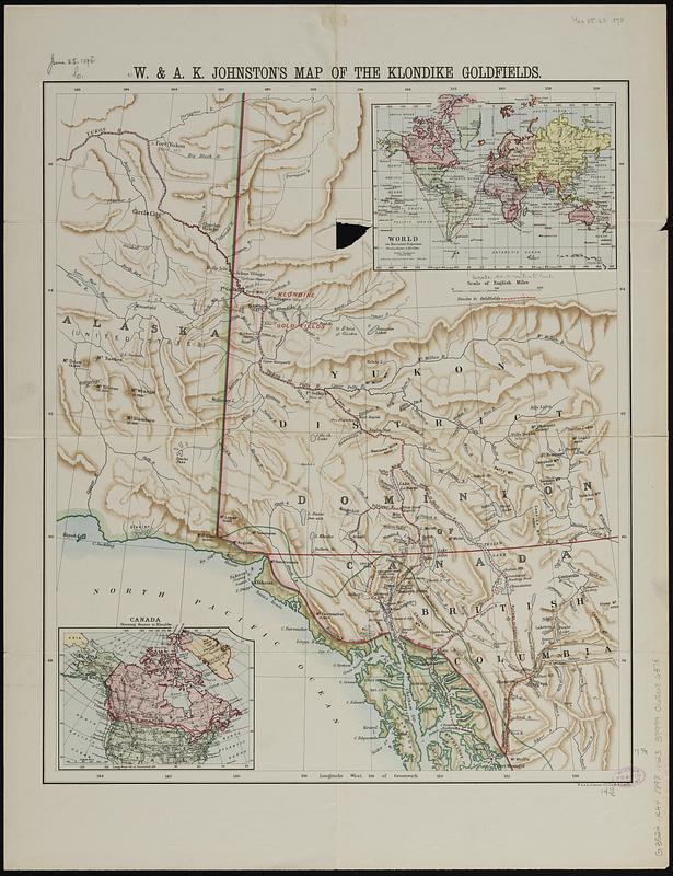 W. & A.K. Johnston's map of the Klondike goldfields
