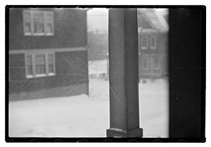 Snow outside of a window