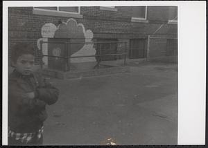 Kymio Postell posing in Newtowne Court