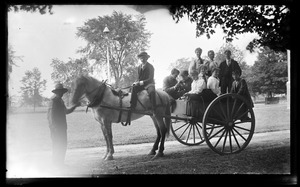 Normal School students on horse-drawn cart