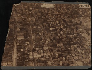 Aerial view of center of New Bedford, MA