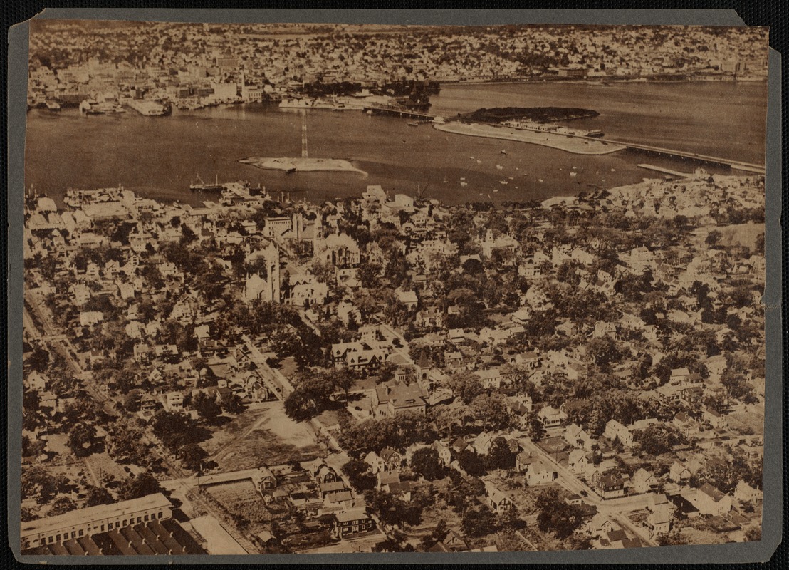 Aerial view of Fairhaven, MA taken from Standard Times plane