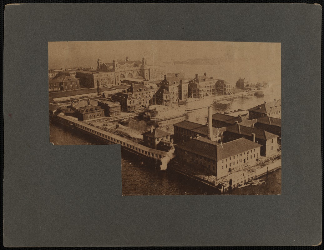 Aerial view of Ellis Island, New York