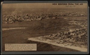 Aerial view over the Fairhaven, MA shore