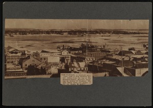 Aerial view of New Bedford, MA harbor taken from the top of the Standard Times