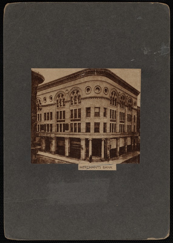 Facade of Merchants National Bank, New Bedford, MA Digital Commonwealth