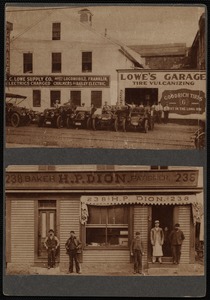 Lowe's Garage and Lowe's Supply Company in 1911. H.P. Dion Bakery in 1891. New Bedford, MA