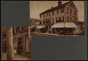 Upper right image of Union House. Lower left image of Charles Case's Drugs, Medicines, Chemicals store, New Bedford, MA.