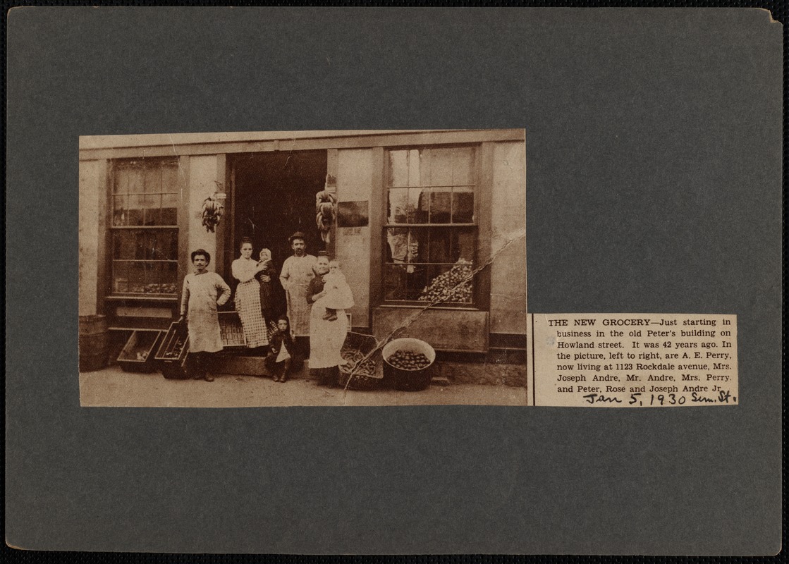 Grocery store, Howland Street, New Bedford, MA Digital Commonwealth