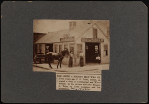 C.G. Taber horse shoeing and carriage smithing shop at Commercial and Water Streets, New Bedford, MA