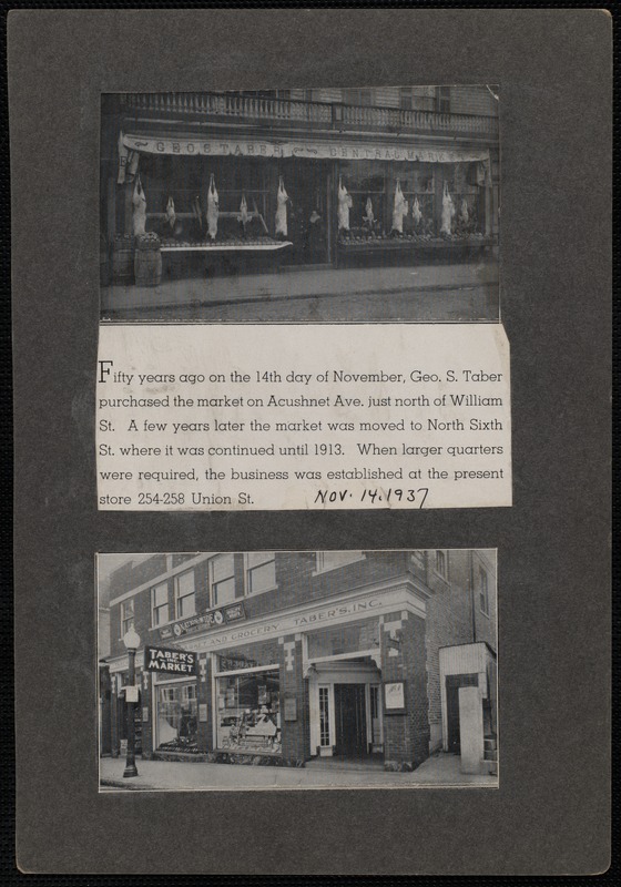 S. Taber's Central Market, New Bedford, MA Digital Commonwealth