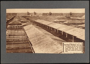 Overhead view of salt works