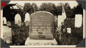 Grave of Capt. John 6 and Mary (White) Heald