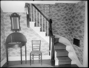 Roger G. Pierce hall and stairway (interior), 24 Oakston Avenue, Dorchester, Mass.