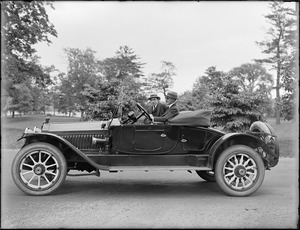 Hotel Parker House, two men in auto, corner of Tremont Street and School Street