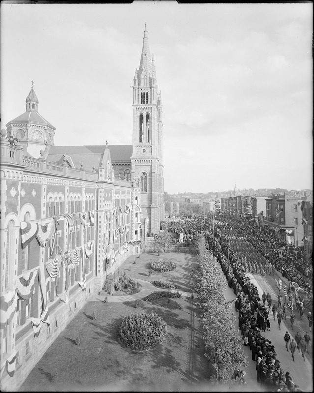 Young soldiers marching, Mission Church