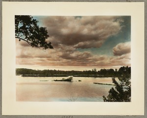 Charles River, sunset, Norumbega Park (tower side), Weston, Mass