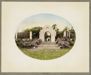 Entrance to rose garden, Franklin Park