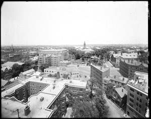 Harvard College's view in Cambridge, from St. Patrick's Church tower