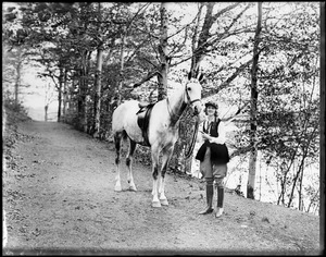 Miss. Grace Culbert with a horse