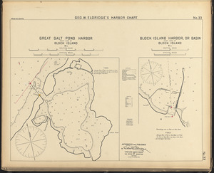 Great Salt Pond Harbor, west side of Block Island, R.I. ; Block Island Harbor, or basin, east side of Block Island, R.I.