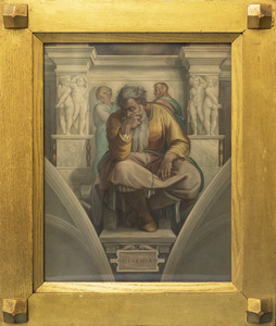 The prophet Jeremiah from Michelangelo's fresco on the Sistine Chapel