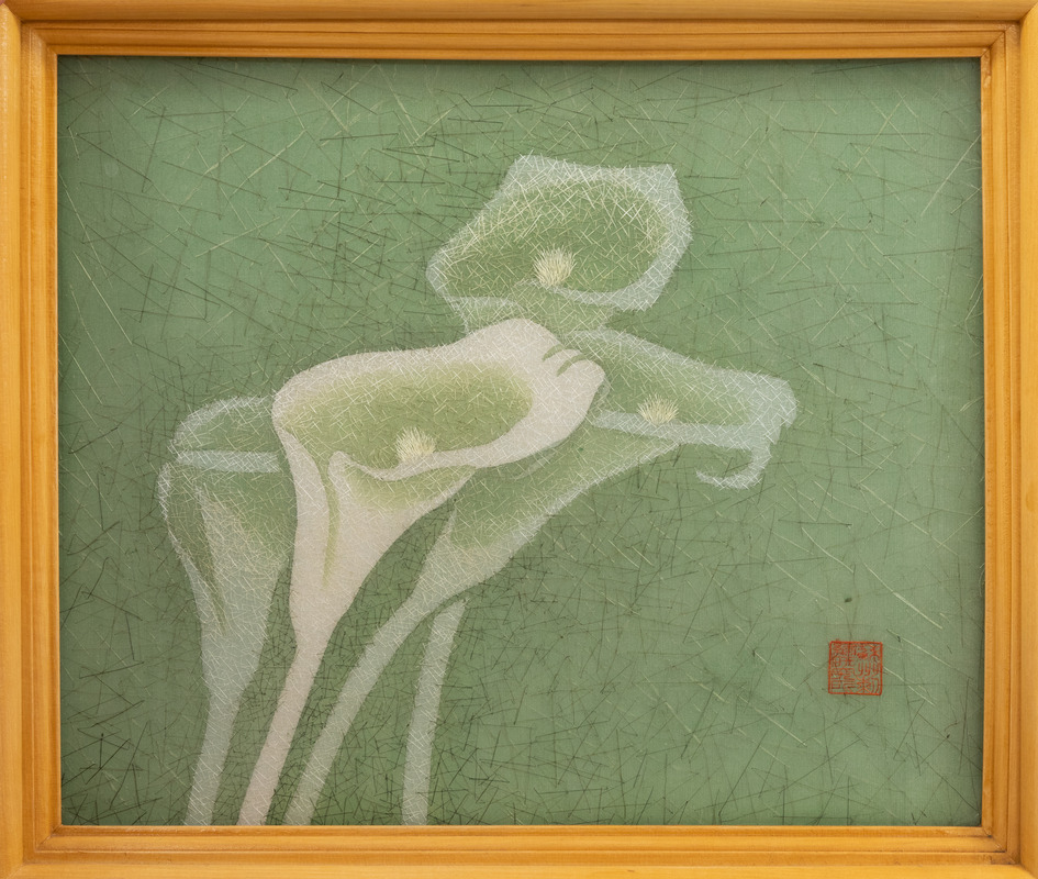 Lilies, Chinese threaded art